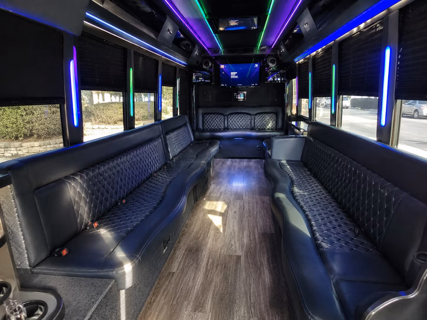 new haven 15 passenger party bus interior