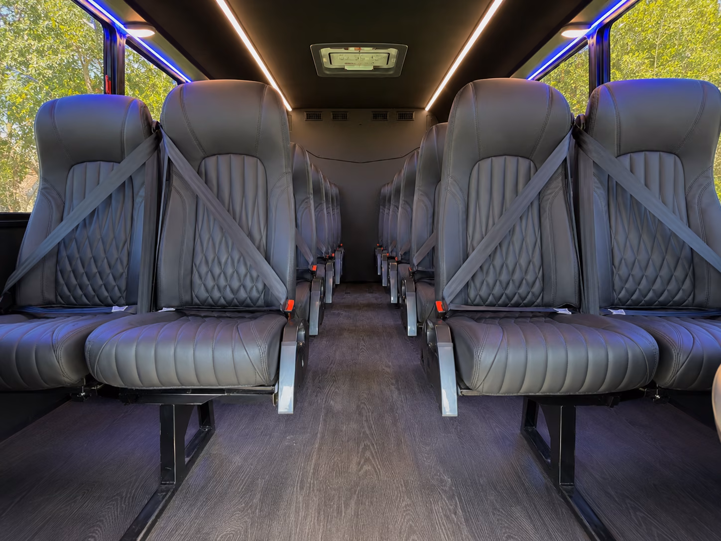 new haven 18 passenger minibus inside