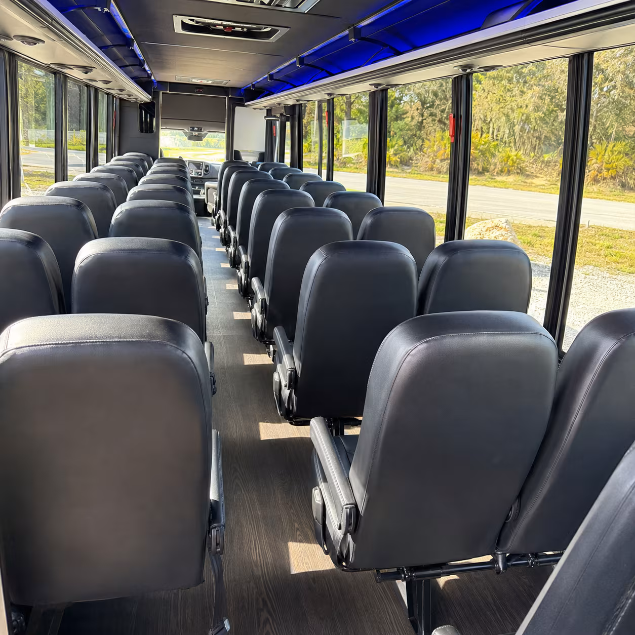 new haven 25 passenger minibus interior