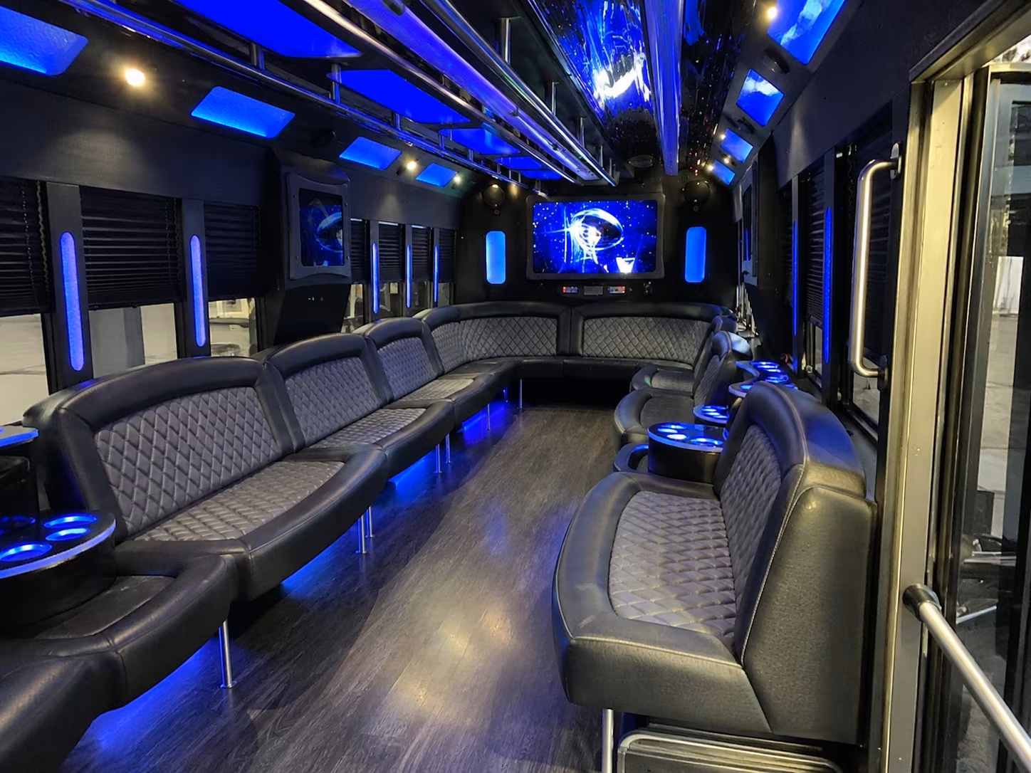 new haven 28 passenger party bus interior