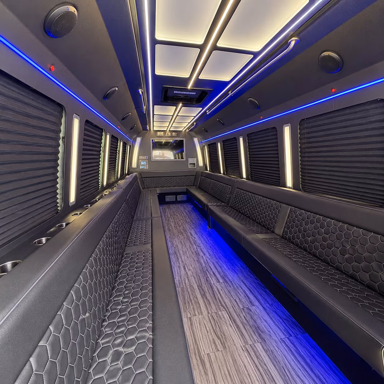 new haven 30 passenger party bus interior