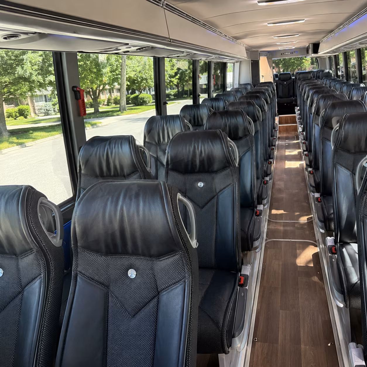 new haven 40 passenger charter bus inside