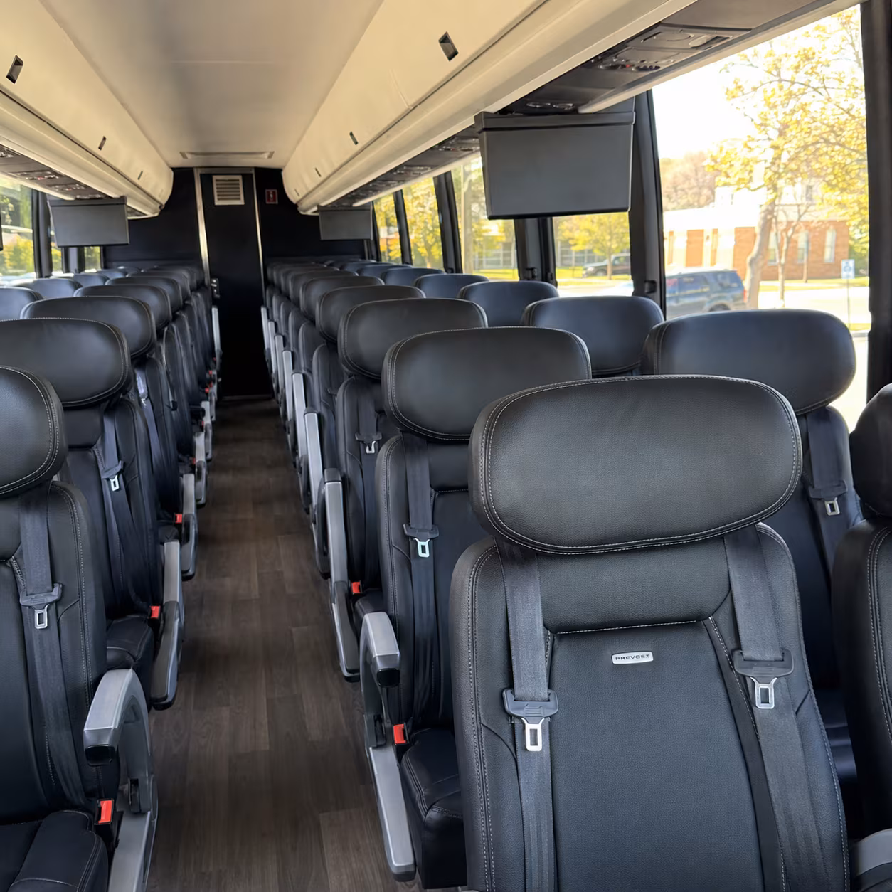 new haven 45 passenger charter bus inside