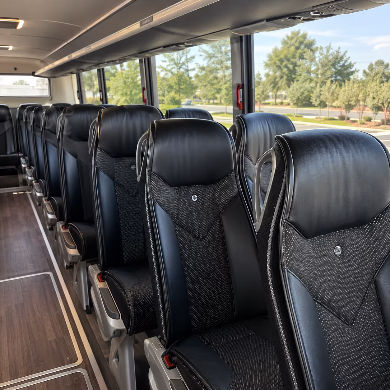 new haven 45 passenger charter bus interior
