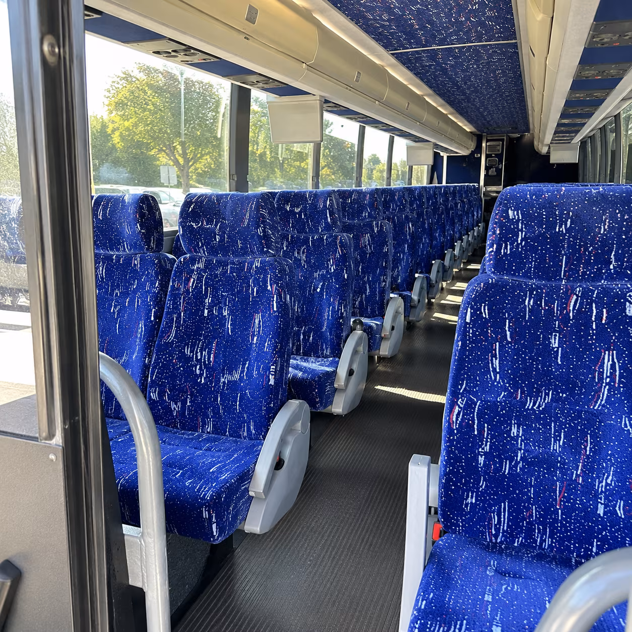 new haven 50 passenger charter bus inside