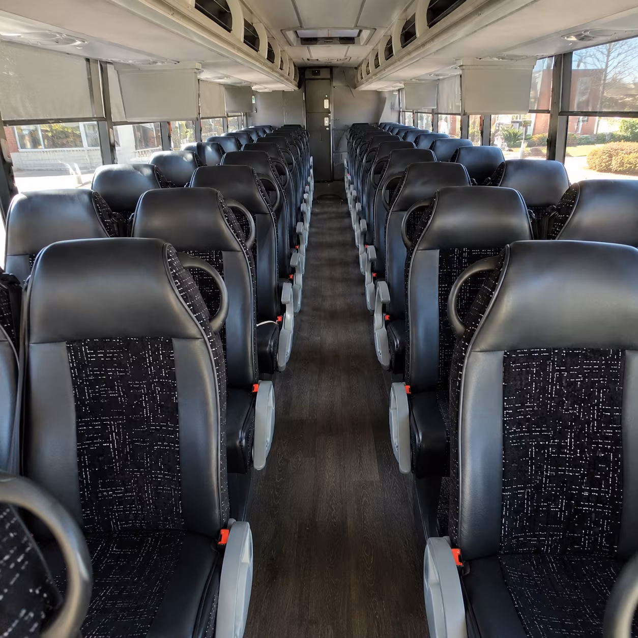 new haven 54 passenger charter bus inside