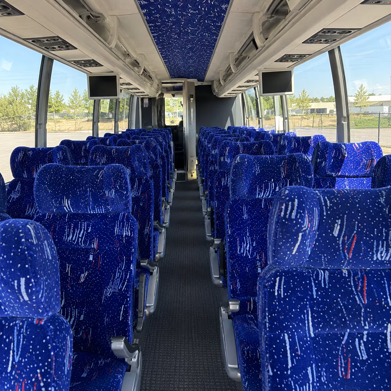 new haven 54 passenger charter bus interior
