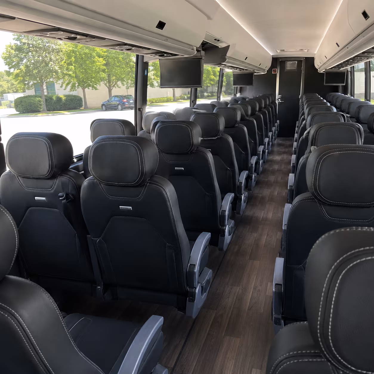 new haven 56 passenger charter bus interior