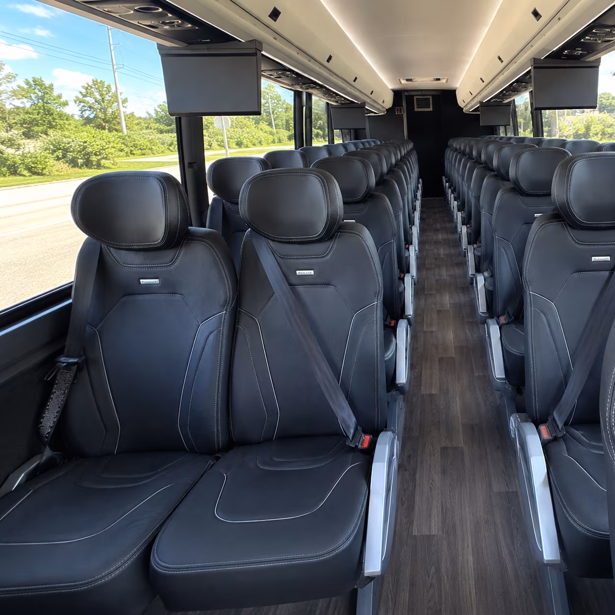 new haven charter bus interior